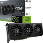 ASUS The SFF-Ready Prime GeForce RTX™ 5060 8GB GDDR7 Graphics Card (PCIe® 5.0, 8GB GDDR7, HDMI®/DP 2.1, 2.5-Slot, Axial-tech Fans, Dual BIOS)