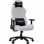 Anda Seat Luna Large Fabric Gaming Chair - Ergonomic Reclining Video Game Chairs, Computer Home Office Chair, Heavy Duty Neck & Back Lumbar Support, Folding Recliner Seat for Adults - Grey