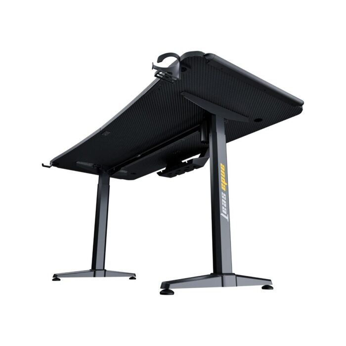 AndaSeat Terminator Electric Gaming Desk, Adjustable Carbon Fiber Texture Tabletop RGB, Black - Image 3
