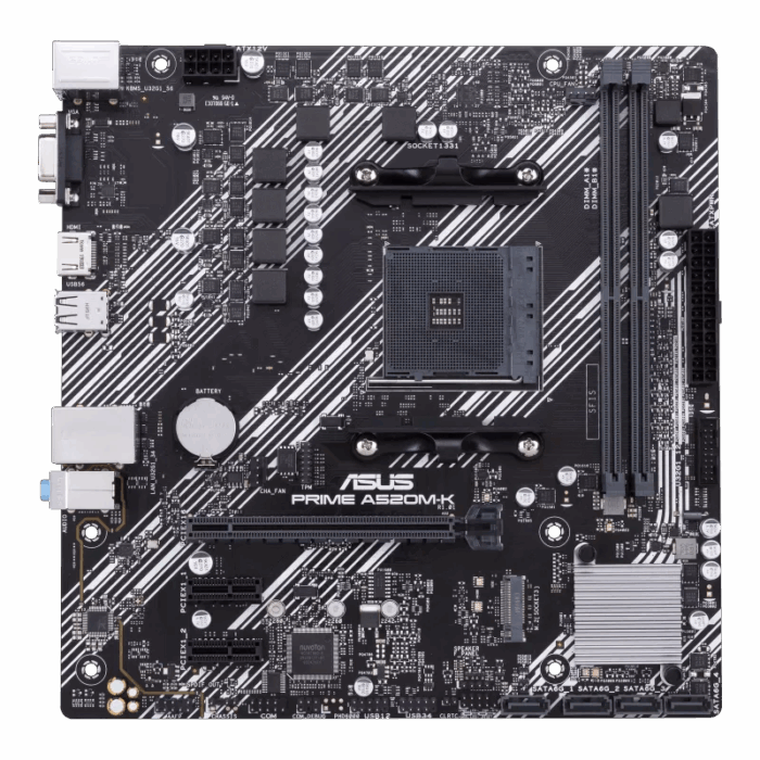 Asus Prime A520M-K/CSM AMD AM4 microATX Motherboard - Image 2
