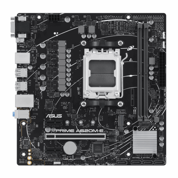 Asus Prime A620M-E DDR5 AMD AM5 microATX Motherboard - Image 2