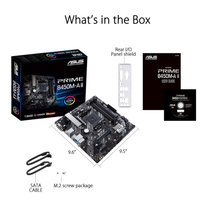 Asus Prime B450M-A II AMD AM4 mATX Gaming Motherboard - Image 2
