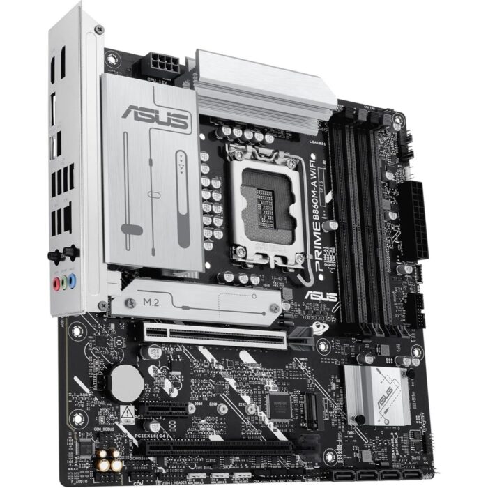 Asus Prime B860M-A WiFi-CSM B860 LGA 1851 microATX Motherboard, DDR5, PCIe 5.0, Two M.2 Slots, Wi-Fi 6E, 2.5Gb Ethernet, USB Type-C, DisplayPort, HDMI, and M.2 Heatsink for Optimal Performance - Image 3