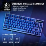 Asus Rog Azoth 75% Wireless DIY Custom Gaming Keyboard, OLED Display, Three-Layer Dampening, Hot-Swappable ROG NX Red Switches & Keyboard Stabilizers, PBT Keycaps, RGB, Black - Image 2