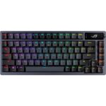 Asus Rog Azoth 75% Wireless DIY Custom Gaming Keyboard, OLED Display, Three-Layer Dampening, Hot-Swappable ROG NX Red Switches & Keyboard Stabilizers, PBT Keycaps, RGB, Black