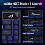 Asus Rog Azoth 75% Wireless DIY Custom Gaming Keyboard, OLED Display, Three-Layer Dampening, Hot-Swappable ROG NX Red Switches & Keyboard Stabilizers, PBT Keycaps, RGB, Black - Image 3