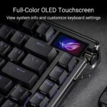 Asus Rog Azoth Extreme 75% Custom Wireless Mechanical Gaming Keyboard, Aluminum Chassis, Carbon Fiber Positioning Plate, Adjustable Gasket Mount, Three-Layer Dampening, Color OLED Touchscreen, ROG NX Snow Switches, PBT Keycaps - Image 3