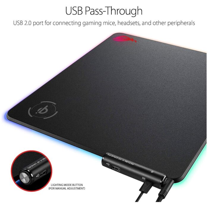 Asus Rog Balteus Qi Wireless-Charging RGB Gaming Mouse Pad - Image 2