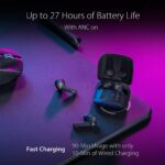 Asus Rog Cetra True Wireless Gaming Earbuds, Low-Latency Bluetooth Earbuds, Active Noise Cancelation, 27-Hour Battery Life, IPX4 Water Resistance, Headphone with Wireless Charging, Black - Image 4