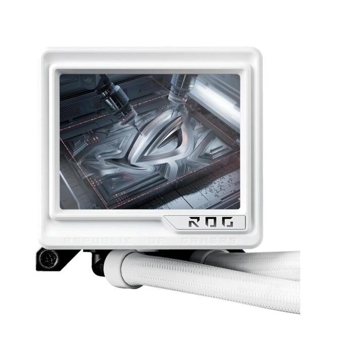 Asus Rog Ryujin III 360 ARGB Extreme White Edition All-in-One AIO CPU Liquid Cooler, AMD Ryzen 9000 & Intel Core Ultra Ready, Asetek Gen8 V2 Pump, High Airflow & Static Pressure Magnetic Fans - Image 3