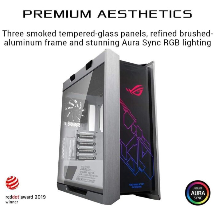 Asus Rog Strix Helios RGB Mid-Tower ATX Case - White - Image 2