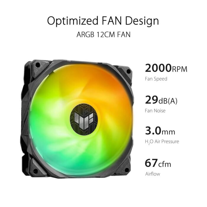 Asus Tuf Gaming LC II 360 ARGB AIO 360mm Liquid CPU Cooler - Image 3
