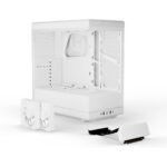 Hyte Y40 Modern Aesthetic Panoramic Tempered Glass Mid-Tower ATX Computer Gaming Case with PCIE 4.0 Riser Cable Included - Snow White - Image 4