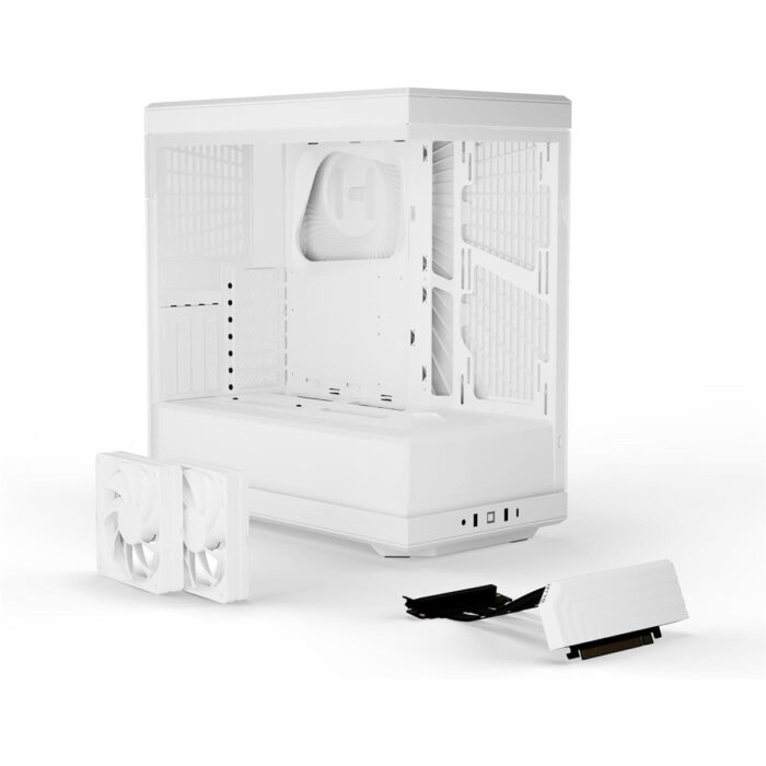 Hyte Y40 Modern Aesthetic Panoramic Tempered Glass Mid-Tower ATX Computer Gaming Case with PCIE 4.0 Riser Cable Included - Snow White - Image 4