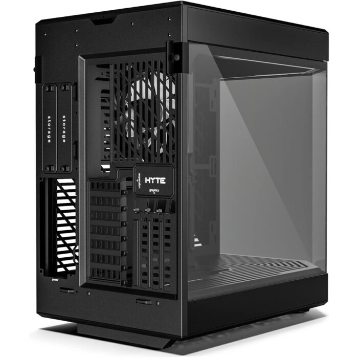 Hyte Y60 Modern Aesthetic Dual Chamber Panoramic Tempered Glass Mid-Tower ATX Computer Gaming Case with PCIE 4.0 Riser Cable Included - Pitch Black - Image 2
