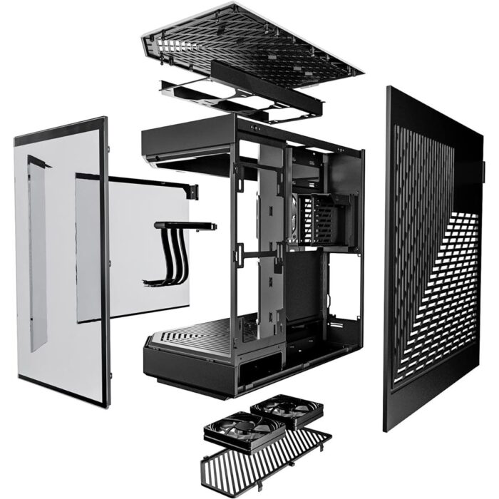 Hyte Y60 Modern Aesthetic Dual Chamber Panoramic Tempered Glass Mid-Tower ATX Computer Gaming Case with PCIE 4.0 Riser Cable Included - Pitch Black - Image 5