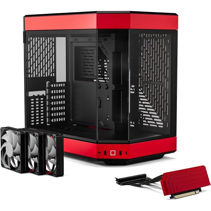 Hyte Y60 Modern Aesthetic Mid-Tower ATX Gaming Case - Black Cherry - Image 4