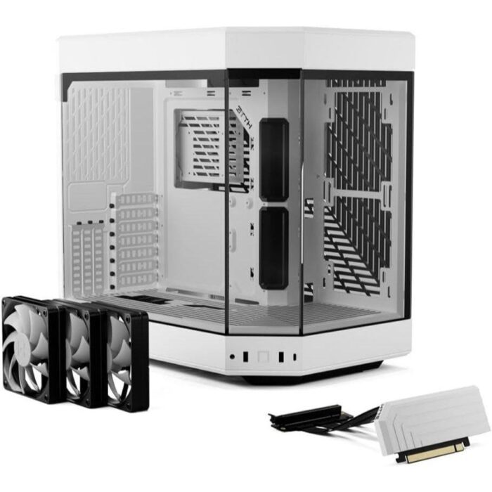 Hyte Y60 Modern Aesthetic Mid-Tower ATX Gaming Case - Snow White - Image 4