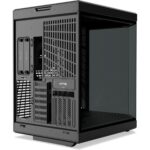 Hyte Y70 Upgraded Modern Aesthetic Dual Chamber Panoramic Tempered Glass Mid-Tower ATX Computer Gaming Case with PCIE 4.0 Riser Cable Included - Black - Image 4