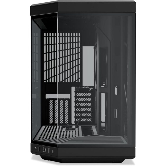 Hyte Y70 Upgraded Modern Aesthetic Dual Chamber Panoramic Tempered Glass Mid-Tower ATX Computer Gaming Case with PCIE 4.0 Riser Cable Included - Black - Image 3