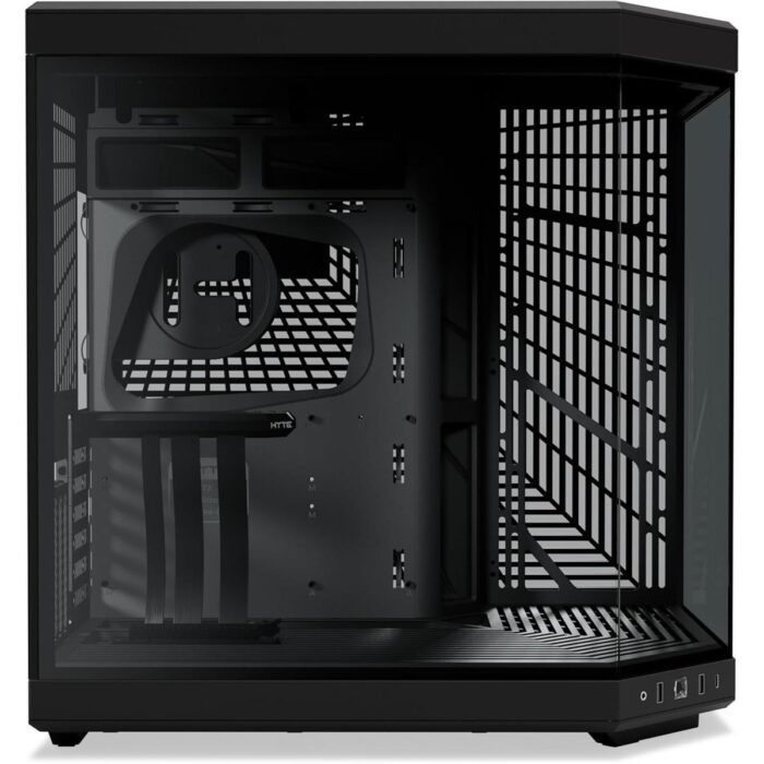 Hyte Y70 Upgraded Modern Aesthetic Dual Chamber Panoramic Tempered Glass Mid-Tower ATX Computer Gaming Case with PCIE 4.0 Riser Cable Included - Black - Image 2