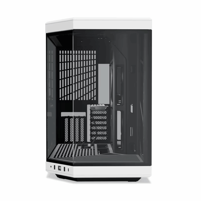 Hyte Y70 Upgraded Modern Aesthetic Dual Chamber Panoramic Tempered Glass Mid-Tower ATX Computer Gaming Case with PCIE 4.0 Riser Cable Included - Panda - Image 4