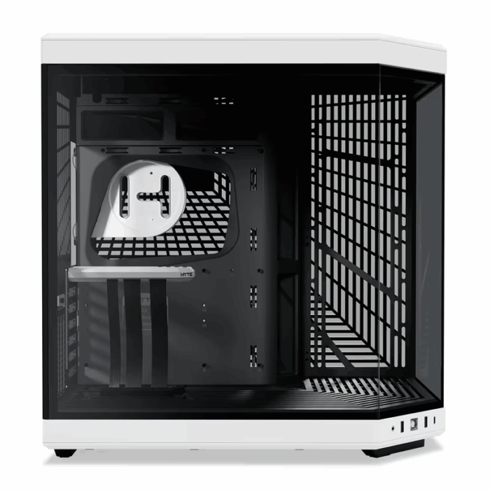 Hyte Y70 Upgraded Modern Aesthetic Dual Chamber Panoramic Tempered Glass Mid-Tower ATX Computer Gaming Case with PCIE 4.0 Riser Cable Included - Panda - Image 2