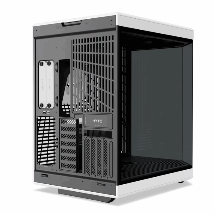 Hyte Y70 Upgraded Modern Aesthetic Dual Chamber Panoramic Tempered Glass Mid-Tower ATX Computer Gaming Case with PCIE 4.0 Riser Cable Included - Panda - Image 3