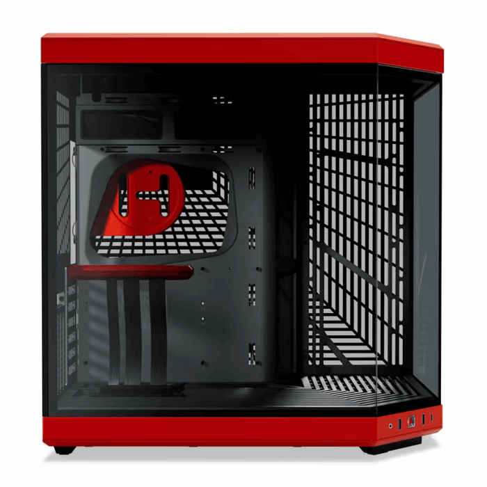 Hyte Y70 Modern Aesthetic Mid-Tower ATX Gaming Case - Black Cherry - Image 3