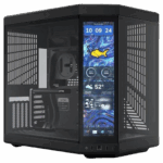 Hyte Y70 Touch Infinite Modern Aesthetic Mid-Tower ATX Gaming Case with LCD Screen - Black