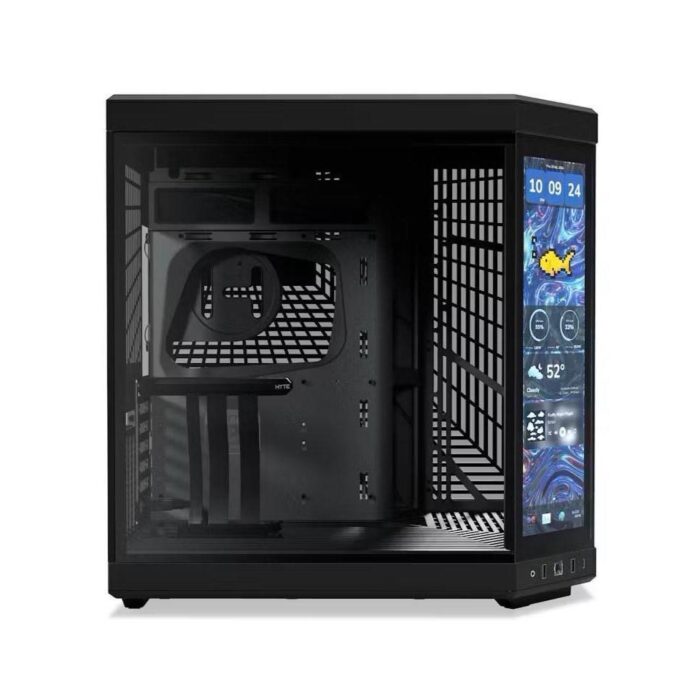Hyte Y70 Touch Infinite Modern Aesthetic Mid-Tower ATX Gaming Case with LCD Screen - Black - Image 3