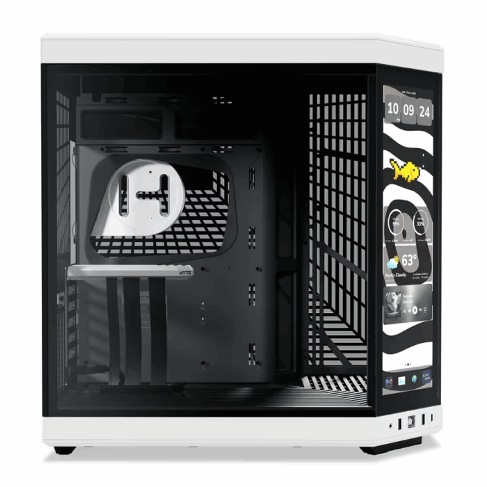 Hyte Y70 Touch Infinite Modern Aesthetic Mid-Tower ATX Gaming Case with LCD Screen - Panda - Image 2