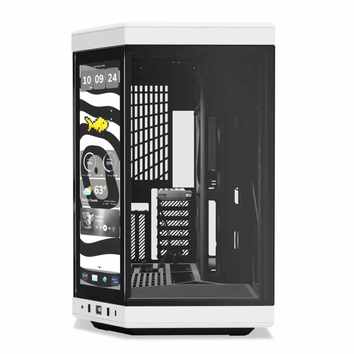 Hyte Y70 Touch Infinite Modern Aesthetic Mid-Tower ATX Gaming Case with LCD Screen - Panda - Image 3