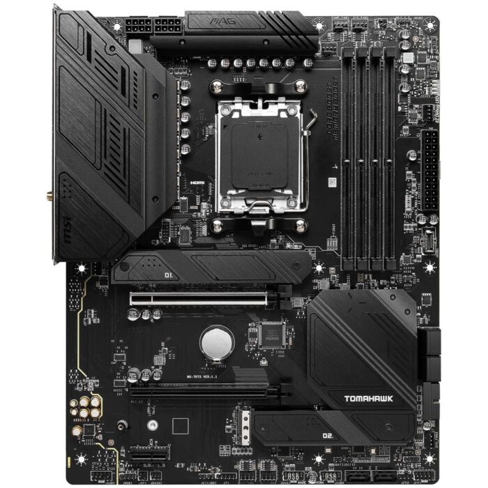 MSI MAG B650 Tomahawk WiFi Gaming Motherboard (AMD Ryzen 9000/8000/7000 Series Processors, AM5, DDR5, PCIe 4.0, M.2, SATA 6Gb/s, USB 3.2 Gen 2, HDMI/DP, Wi-Fi 6E, Bluetooth 5.3, 2.5Gbps LAN, ATX) - Image 2