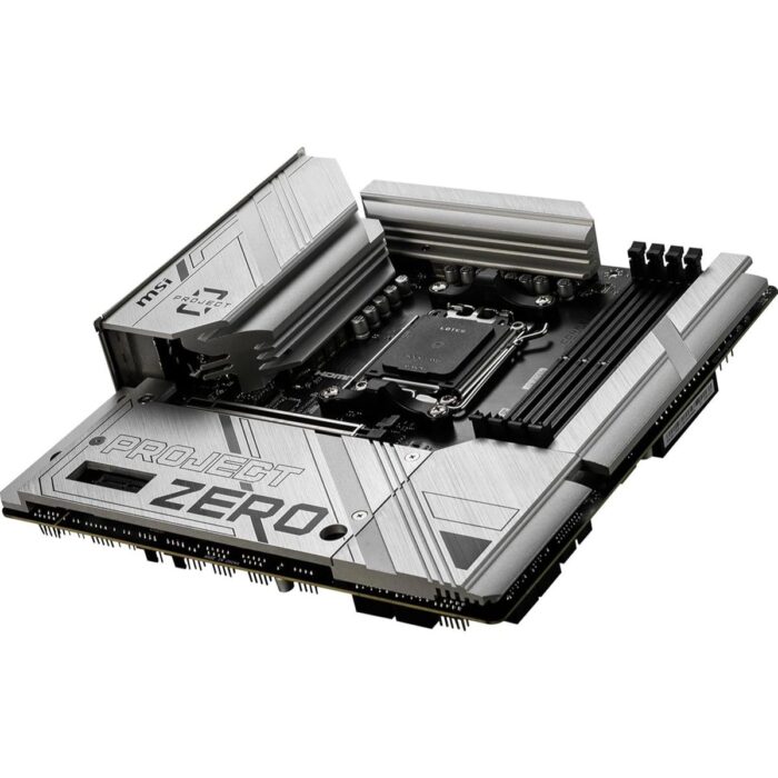 MSI B650M Project Zero Gaming Motherboard (AMD Ryzen 9000/8000/7000 Series Processors, AM5, DDR5, PCIe 4.0, M.2 Slots, SATA 6Gb/s, USB 3.2 Gen 2, HDMI/DP, Wi-Fi 6E, Bluetooth 5.3, 2.5Gbps LAN, mATX) - Image 4