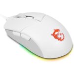 MSI Clutch GM11 White Gaming Mouse, 5000 DPI, 10M Omron Switches, Optical Sensor, Symmetrical Ergonomic Design, RGB Mystic Light Compatible - Image 2