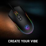 MSI Forge GM300 Lightweight Gaming USB RGB Adjustable up to 7200 DPI Desktop Laptop Gaming Mouse, Black - Image 5