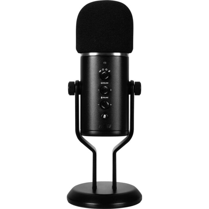 MSI Immerse GV60 Streaming Microphone, Plug & Play, 24bit/96kHz, 4D Pickup, For Singing, Podcasts, Interviews, Meetings, Gaming, Zero-latency, Built-in 3.5mm, 3m USB Cable, Dedicated Dials with Mic Mute Button - Image 3