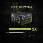 MSI MAG A1000GL PCIE5 1000W 80 Plus Gold Fully Modular Power Supply - Image 3