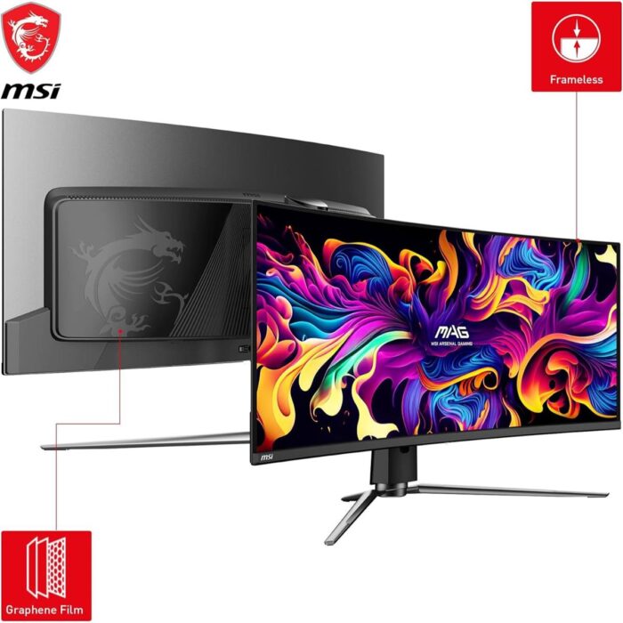 MSI MPG 341CQPX QD-OLED 34-inch Curved OLED Gaming Monitor, 240Hz, 3440 x 1440 (UWQHD), 0.03ms Response Time, True Black HDR 400, HDMI, DP Port, USB Type C, Tilt, Height Adjustable - Image 4
