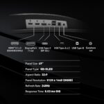 MSI MPG 491CQPX QD-OLED 49-inch QD-OLED 5120 x 1440 (DQHD) Curved Computer Gaming Monitor, 240Hz, Adaptive-Sync, HDMI, Display Port, VGA Port, VESA Mountable, Tilt, Height Adjustable, Speaker, 0.03ms, Black - Image 6