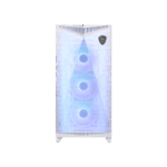 MSI MPG GUNGNIR 300R Airflow White - Premium Mid-Tower Gaming PC Case, Tempered Glass Side Panel, ARGB 120mm Fans, Liquid Cooling Support up to 360mm Radiator - White Color Case - Image 4