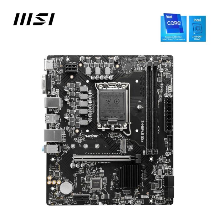 MSI Pro B760M-E DDR5 Intel 12/13/14th Gen microATX Motherboard - Image 3