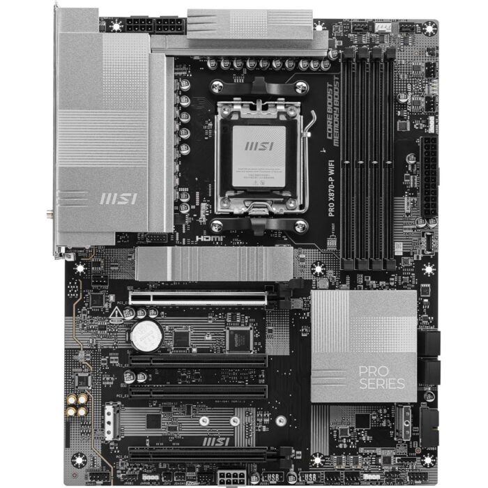 MSI Pro X870-P WiFi ProSeries Motherboard (AMD Ryzen 9000/8000/7000 Series Processors, AM5, DDR5, PCIe 5.0, M.2 Gen5, SATA 6Gb/s, USB 40Gbps, HDMI/DP, Wi-Fi 7, Bluetooth 5.4, 5Gbps LAN, ATX) - Image 2