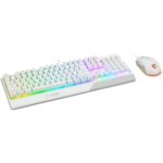MSI Vigor GK30 Combo White, 6-Zone RGB GK30 Gaming Keyboard & GM11 Gaming Mouse, Water Repellent & Splash-Proof, 5000 DPI - Image 5