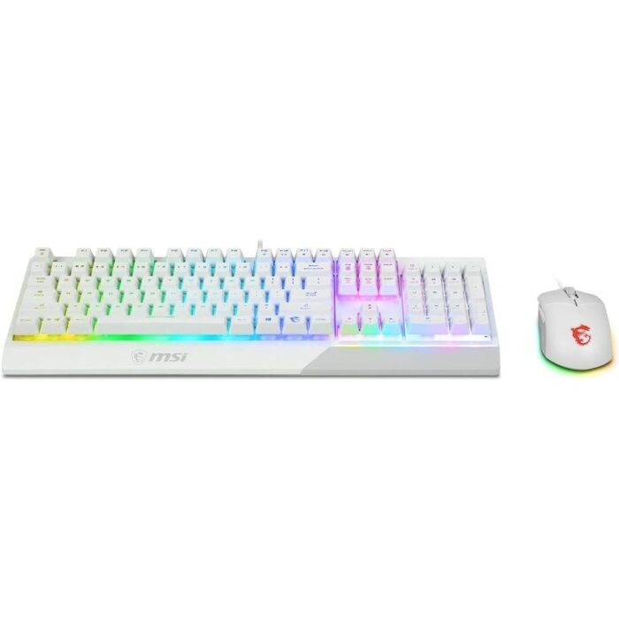 MSI Vigor GK30 Combo White, 6-Zone RGB GK30 Gaming Keyboard & GM11 Gaming Mouse, Water Repellent & Splash-Proof, 5000 DPI - Image 4
