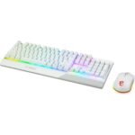 MSI Vigor GK30 Combo White, 6-Zone RGB GK30 Gaming Keyboard & GM11 Gaming Mouse, Water Repellent & Splash-Proof, 5000 DPI - Image 2