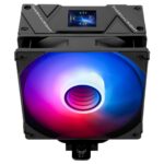 Thermalright Assassin Spirit 120 Vision Black ARGB CPU Air Cooler with 1.54 inch IPS Display, 120mm PWM Fan, Support Intel LGA1700/1150/1151/1200/1851, AMD AM4/AM5