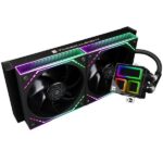 Thermalright Frozen Infinity 240 Black Liquid CPU Cooler, Double PWM Fans with 2000RPM, Desktop CPU AIO Cooler, for AM4/AM5 & Intel LGA1150/1151/1200/2011/1700/1851, Infinity Mirror PC CPU Water Cooler