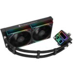 Thermalright Frozen Infinity 240 Black Liquid CPU Cooler, Double PWM Fans with 2000RPM, Desktop CPU AIO Cooler, for AM4/AM5 & Intel LGA1150/1151/1200/2011/1700/1851, Infinity Mirror PC CPU Water Cooler - Image 2